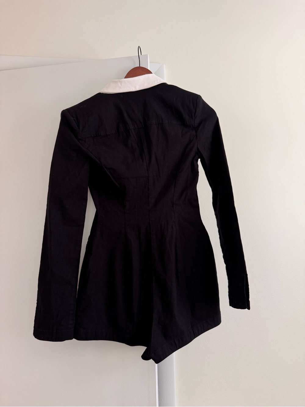 Anthropologie Maeve Long-Sleeve Tuxedo Micro Playsuit - Picture 8 of 8